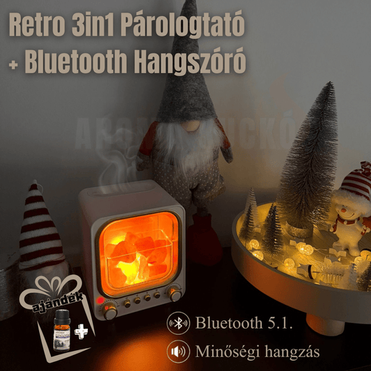 DreamBox™ – Retro 3in1 Párologtató + Bluetooth Hangszóró - AromAKuckó